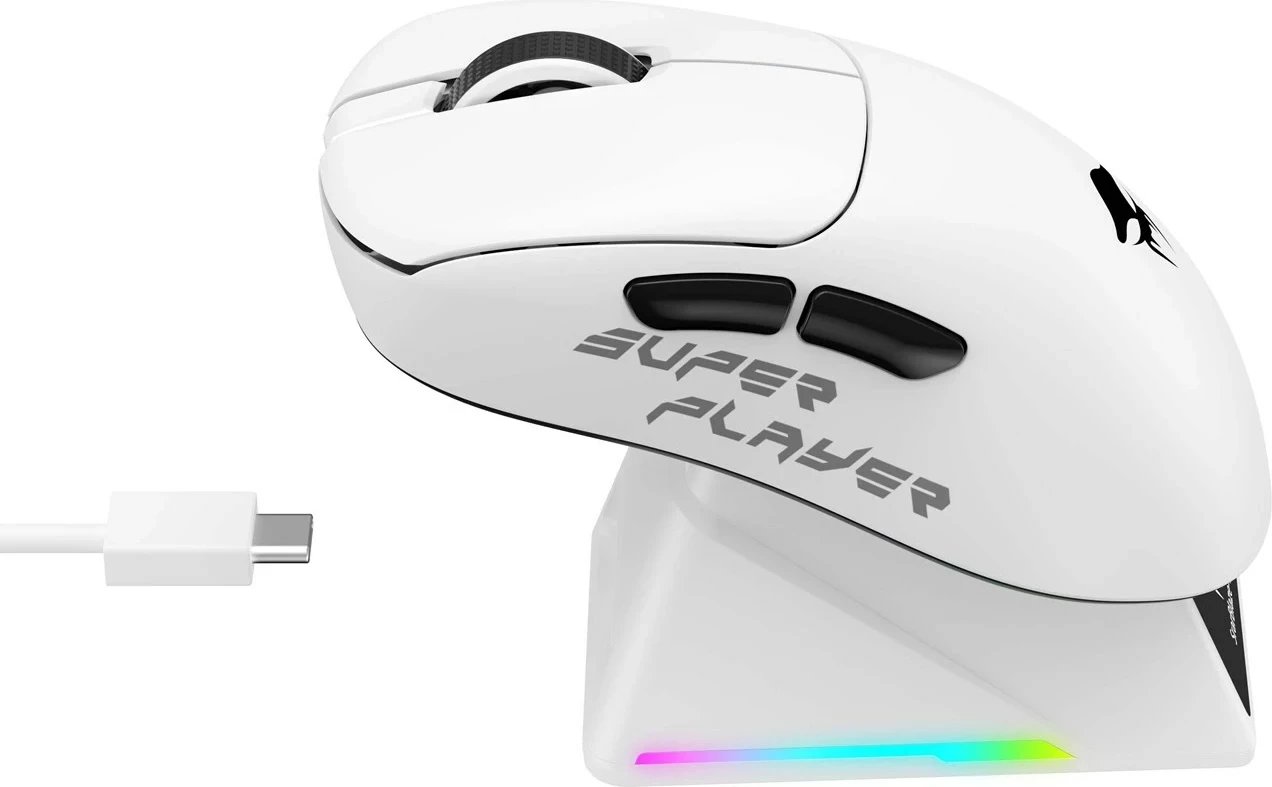 Maus gaming HAVIT StarBlaze-1, me ose pa kabllo, 26000 DPI, i bardhë dhe i zi