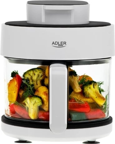 friteze ajri Adler AD 6316 3L halogjen 80–200°C 8 programe LED touch 1400W, e bardhë