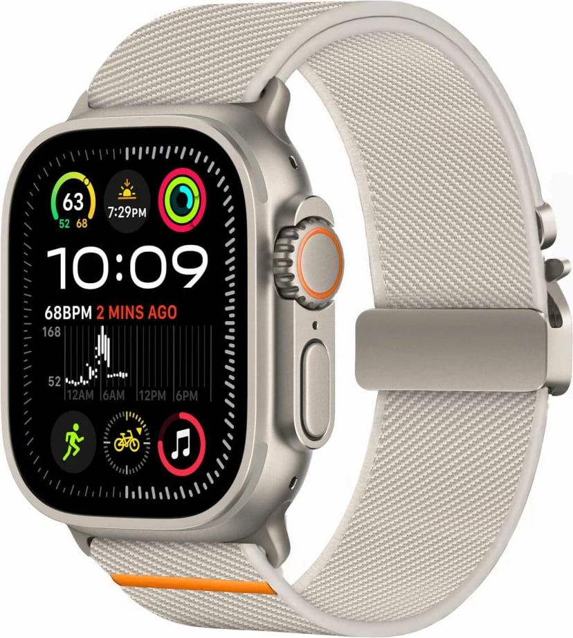 Rrip najloni për Apple Watch Tech-Protect Nylon Clasp, 44/45/46/49 mm, Gri