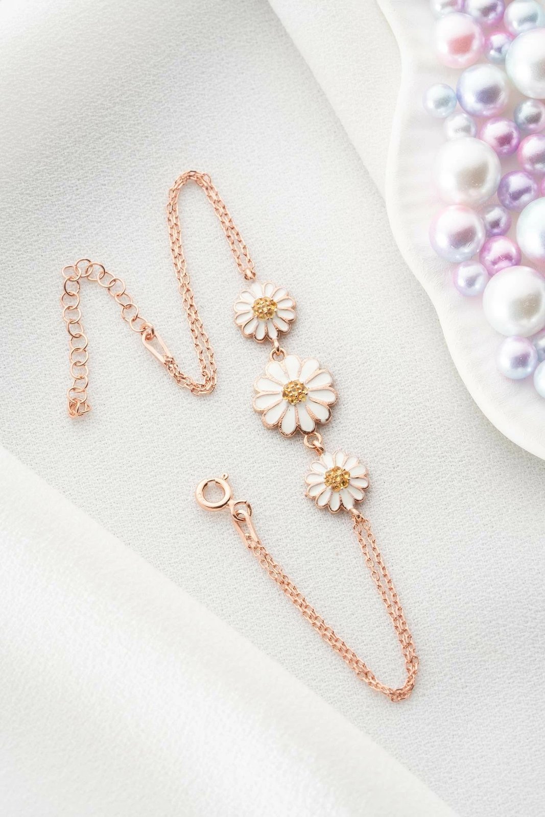 Byzylyk argjendi Jumeon, ngjyrë rozë e bardhë, NRZ999525