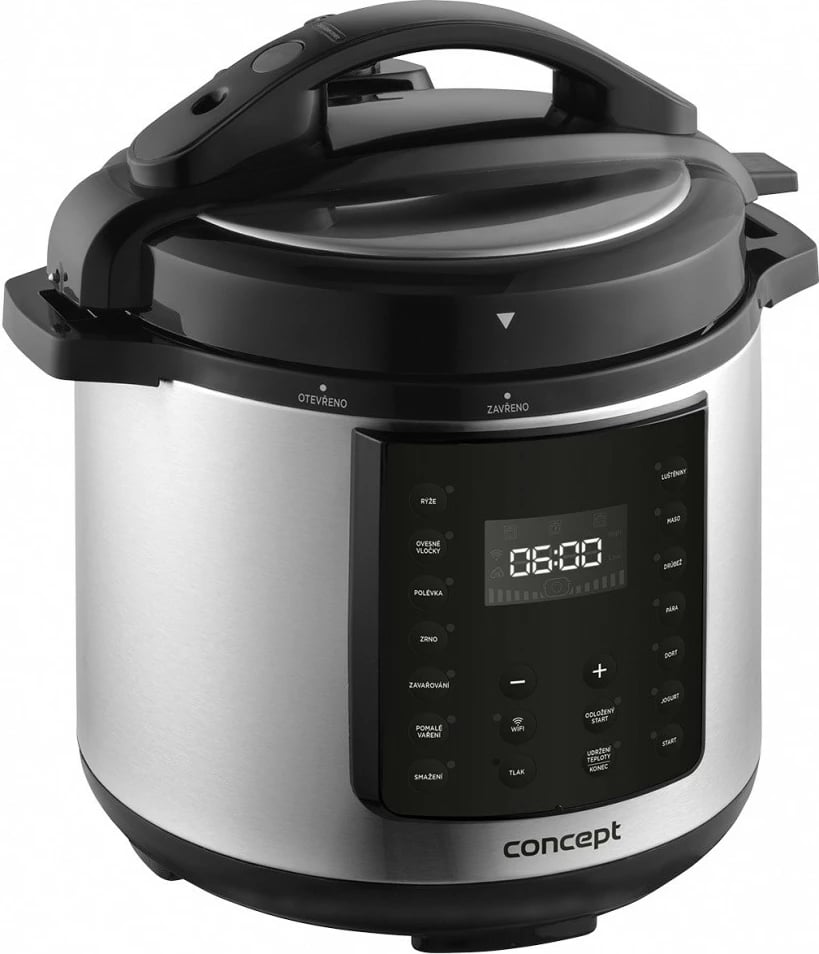 Multicooker Concept CK8001, 5.6L, inox/zi, me Wi-Fi dhe aksesorë