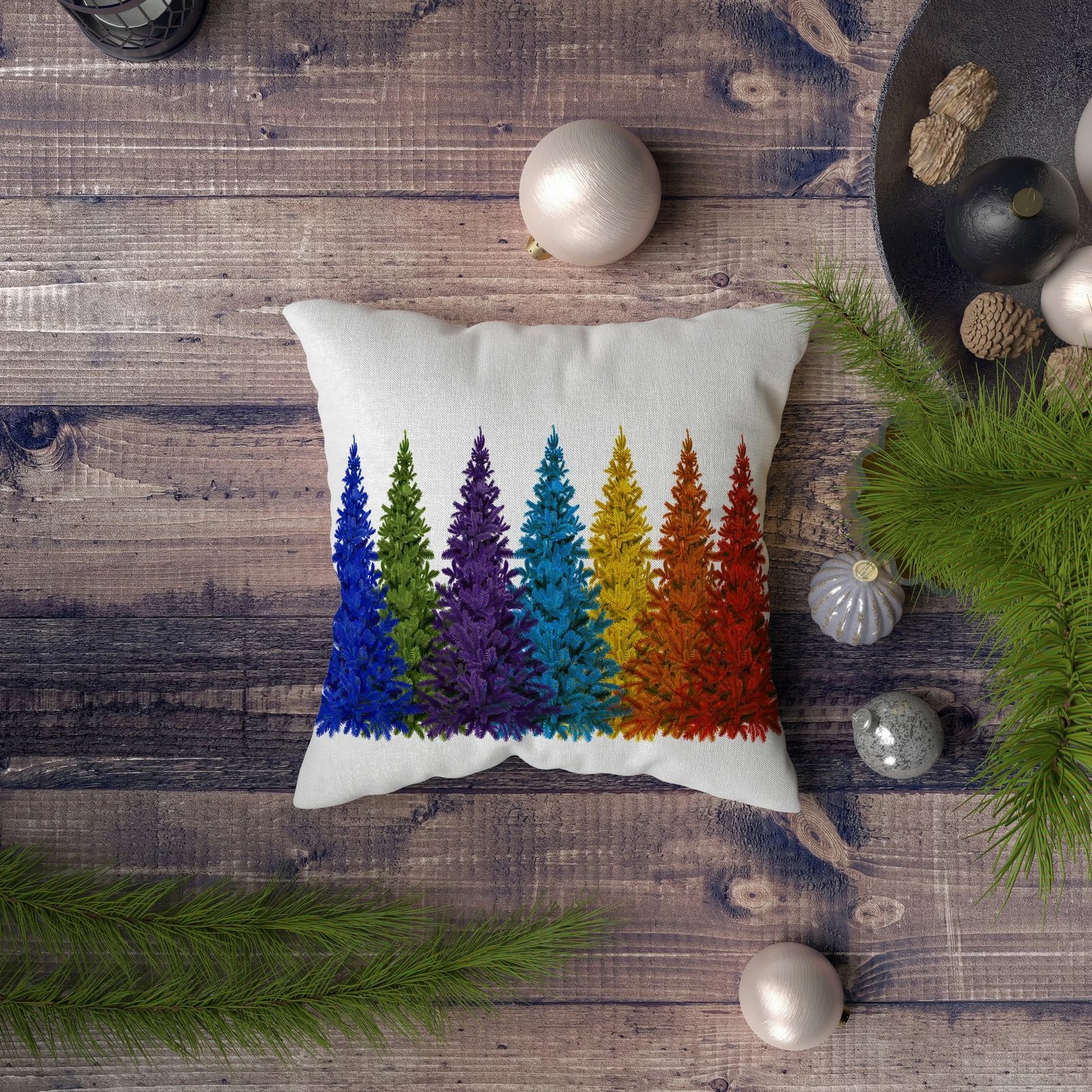 Jastëk dekorativ Aberto Design, NYXMAS046, shumëngjyrësh, 43x43cm