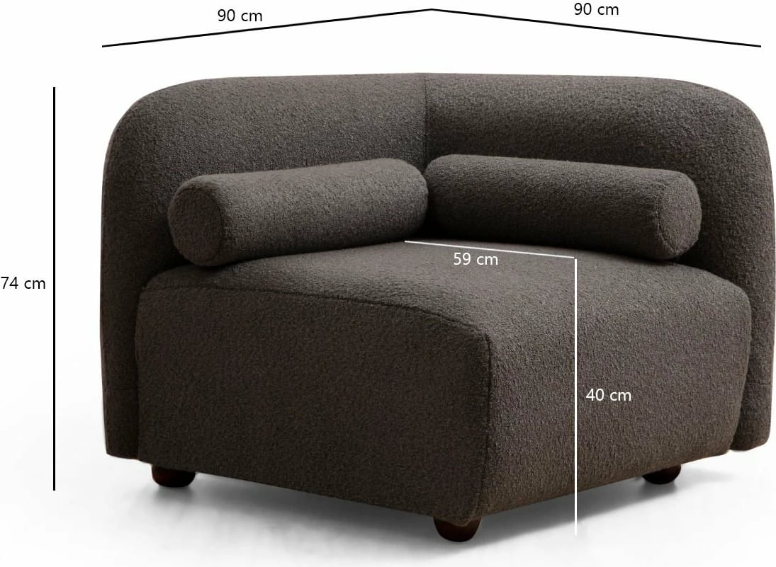 Karrige këndi Viktor, ngjyrë gri e errët