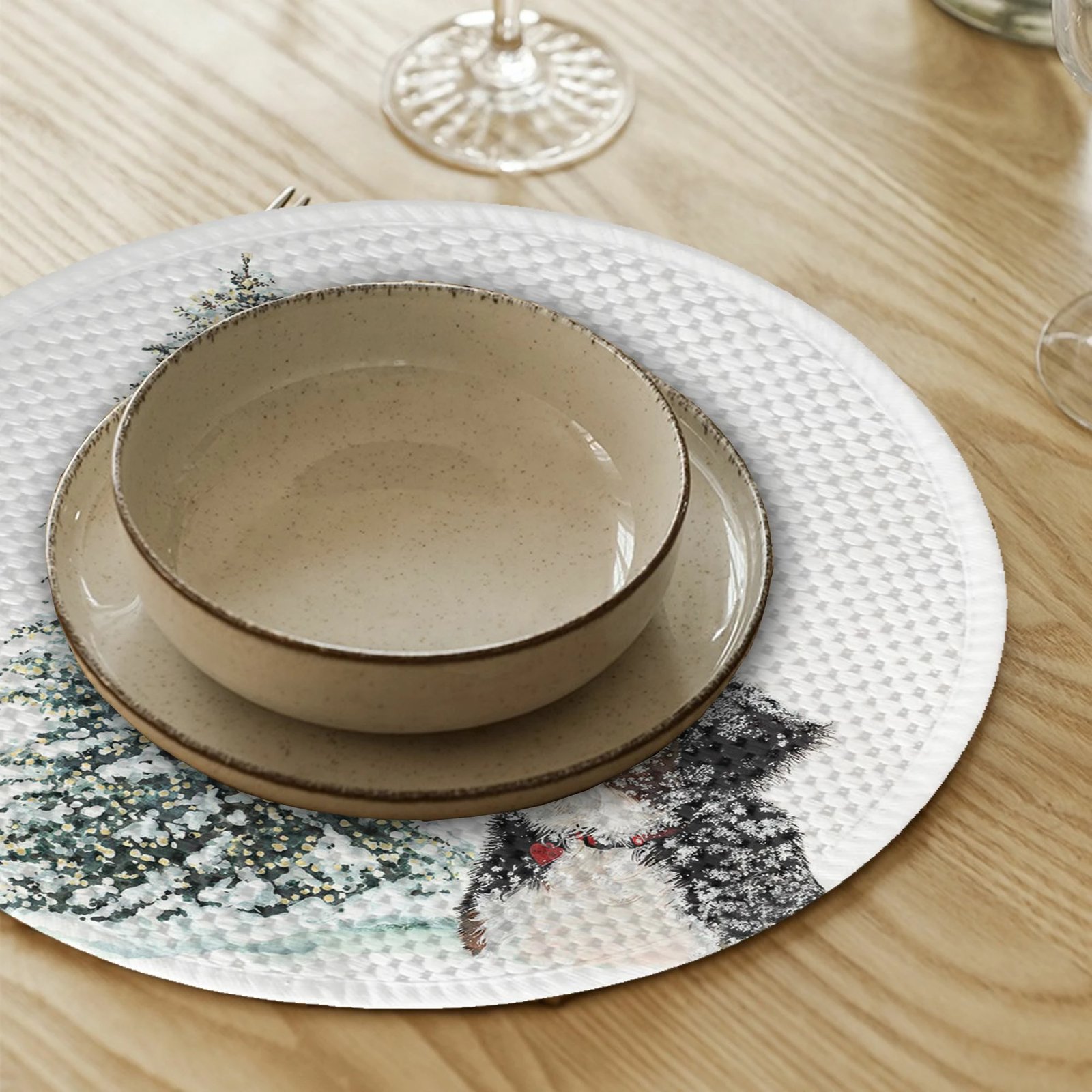 Set nënshkruese tavoline Hermia Concept, shumëngjyrëshe, 4 copë, 37cm