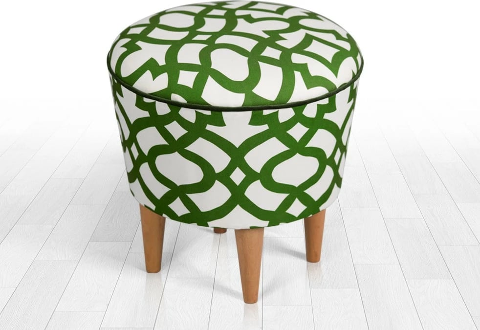 Puf Atelier del Sofa, jeshil-bardhë