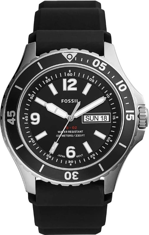 Orë dore për meshkuj Fossil FB-02, e zezë