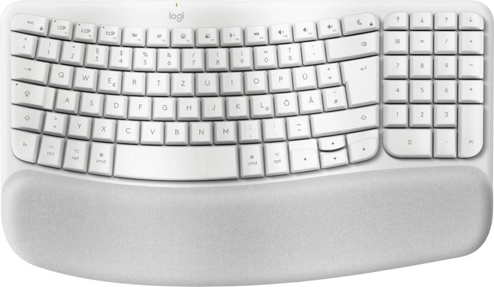 Tastierë Logitech Wave Keys për Mac, Full-size, Wireless, Bluetooth, Membranë, QWERTZ, Bardhë Tastierë Logitech Wave Keys për Mac, Full-size, Wireless, Bluetooth, Membranë, QWERTZ, Bardhë
