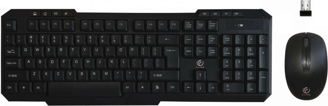 Set wireless tastierë + maus Rebeltec Vortex, CE+WEEE, i zi
