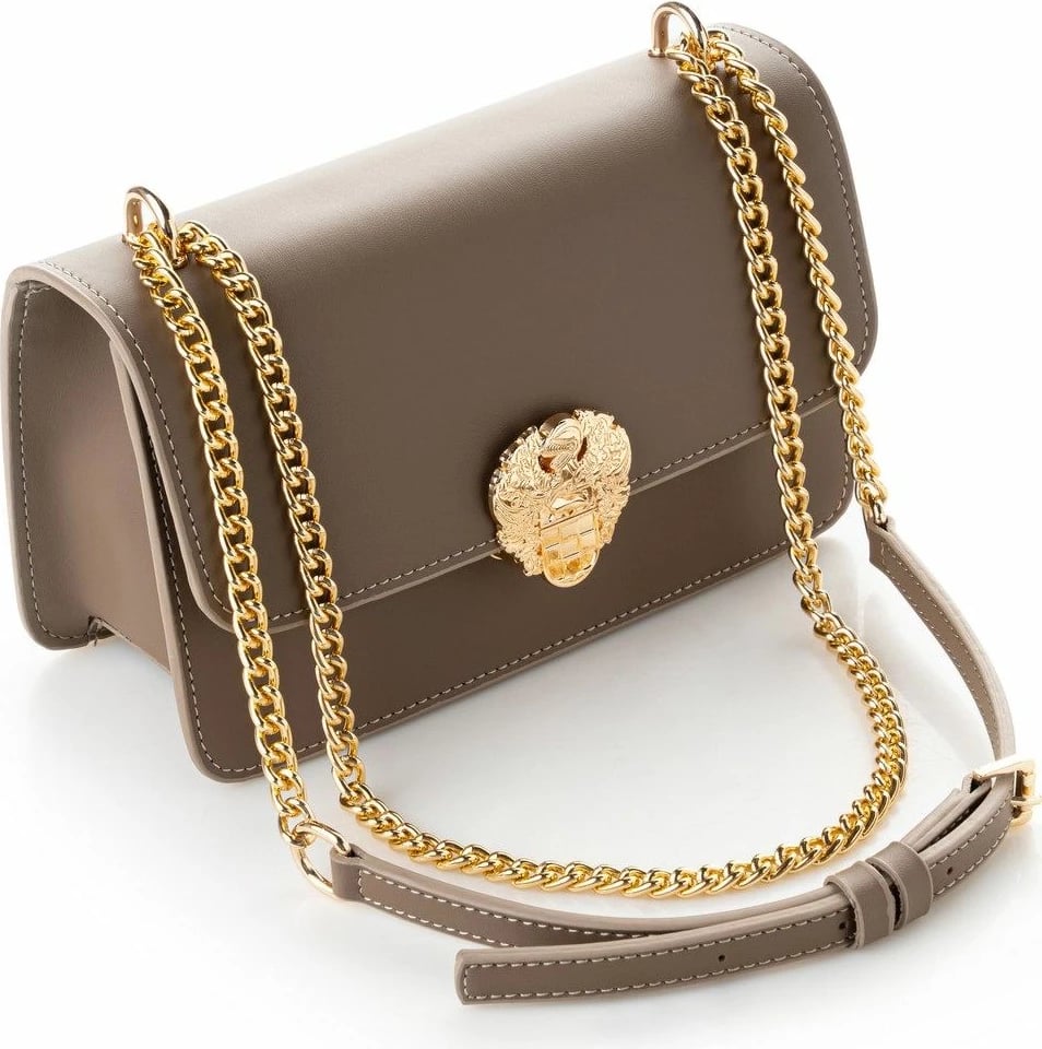 Çantë shpatulle, ngjyrë Dark Mink, Vince Camuto, Amore