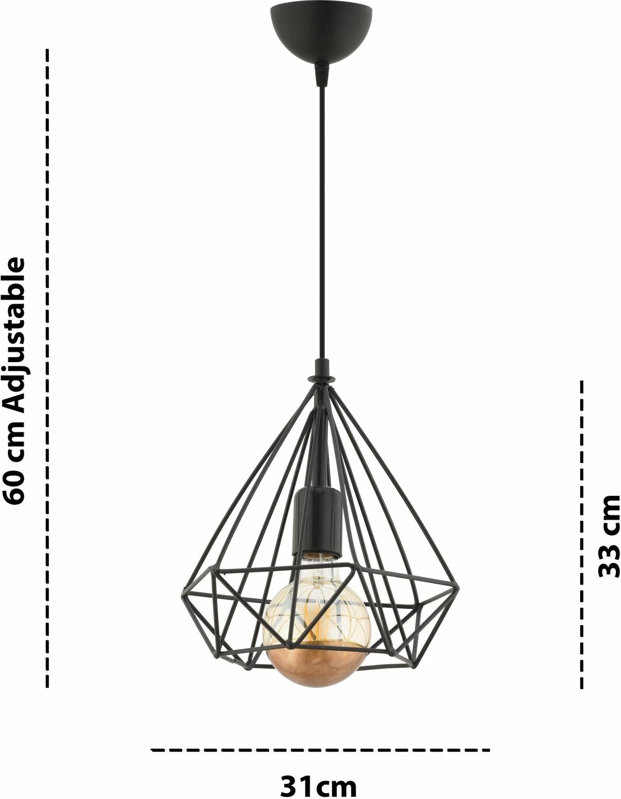 Llambë tavani Opviq, OppoDiamond, e zezë