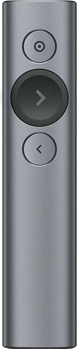 Telekomandë prezantimi Logitech Spotlight, Bluetooth/RF, USB, 30 m, Gri Telekomandë prezantimi Logitech Spotlight, Bluetooth/RF, USB, 30 m, Gri
