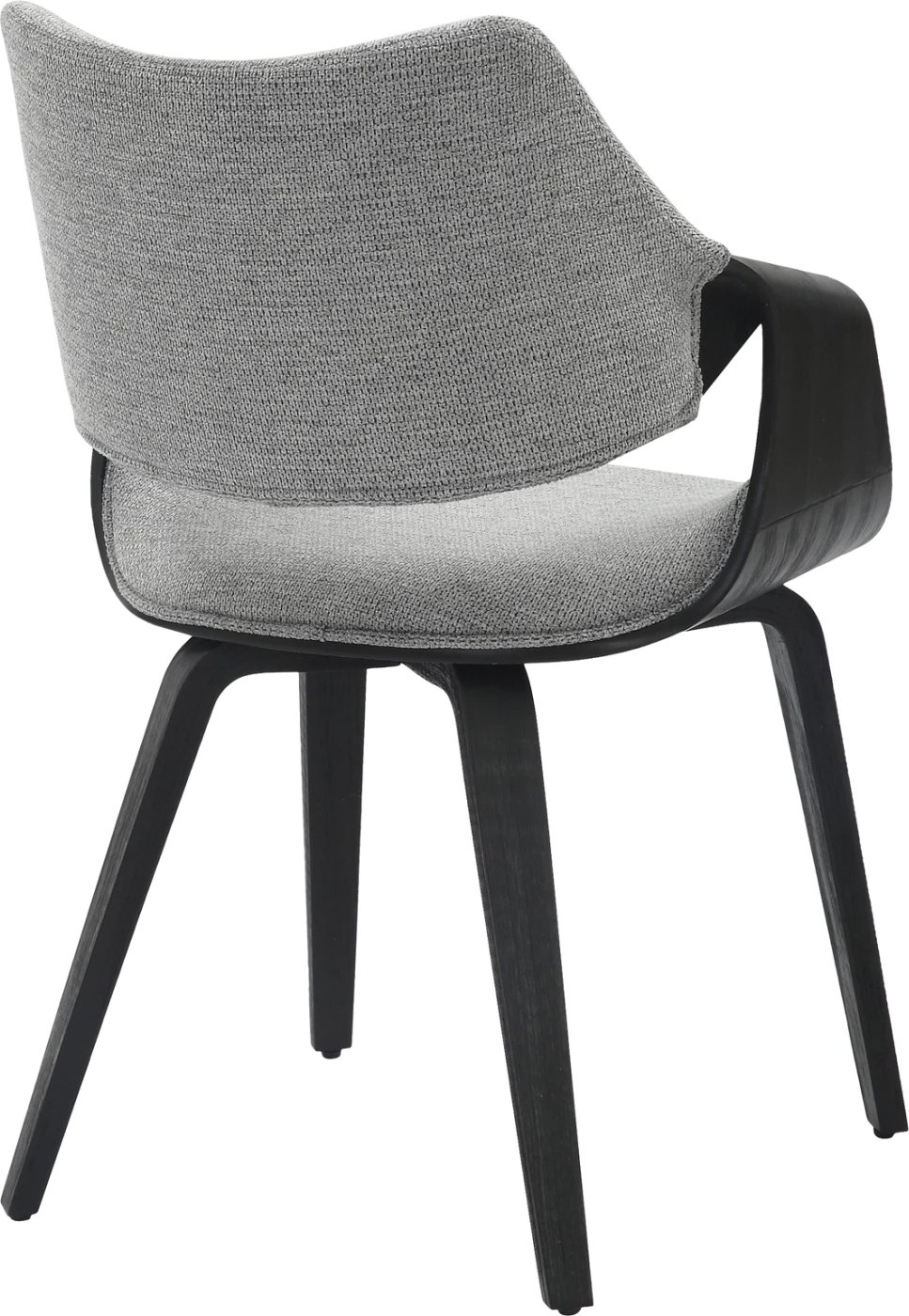 Karrige për tavolinë ngrënieje NETTO FH9976.02, kornizë druri, pëlhurë ngjyrë zezë-gri, 55x56x83.5 cm