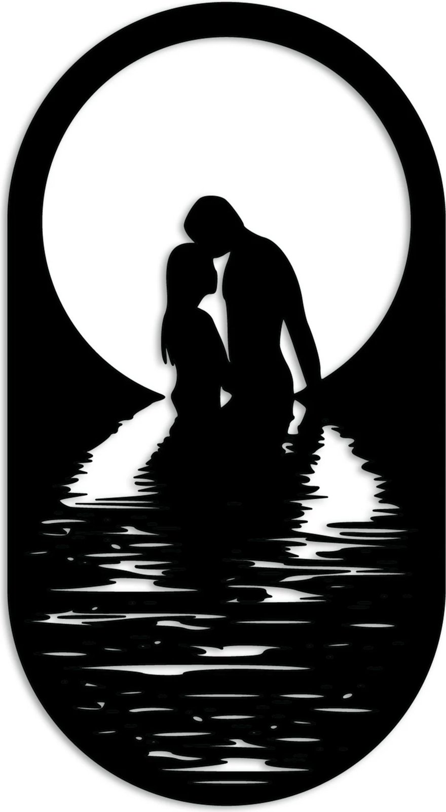 Aksesor dekorativ metalik për mur, Wallity, Romantik