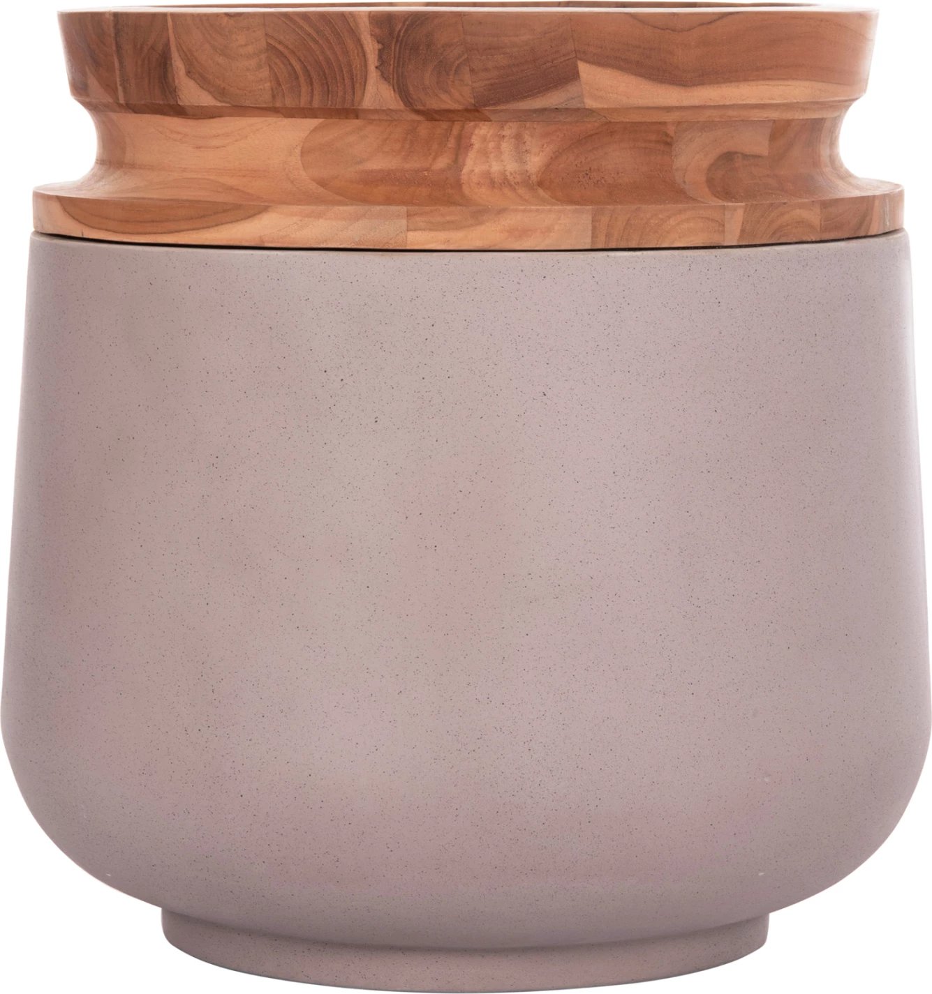 Vazo dekorative për dysheme, fibër-cement, ngjyrë gri matte, dru tik, LINTER FH4662.05L, 41x47cm