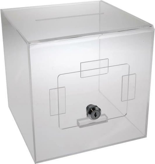 Kuti votimi M&T, 20.5x20.5x20.5cm, transparente Kuti votimi M&T, 20.5x20.5x20.5cm, transparente