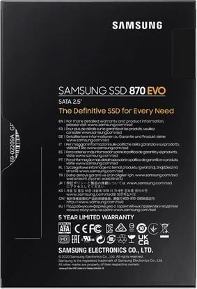 SSD Samsung 870 EVO, 2 TB, 2.5", Serial ATA III, i zi