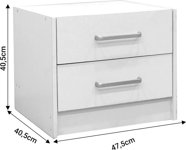 Set dhome gjumi Olympus, ngjyrë e bardhë, shtrat 140x200cm, 3 copë