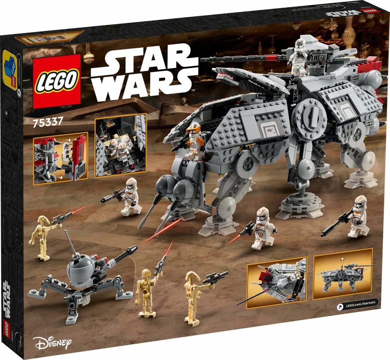 Set ndërtimi LEGO Star Wars AT-TE Walker 75337, 1082 pjesë, për fëmijë 9+