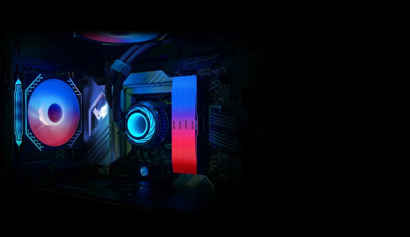 RAM Memorje Lexar ARES RGB DDR5, 32GB (2x16GB), 7600 MHz, e zezë RAM Memorje Lexar ARES RGB DDR5, 32GB (2x16GB), 7600 MHz, e zezë