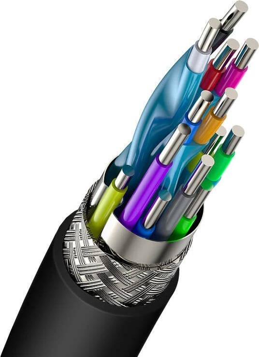 Kabllo HDMI Baseus CAKGQ-E01, 2x HDMI 2.0, 8m, 4K, E zezë