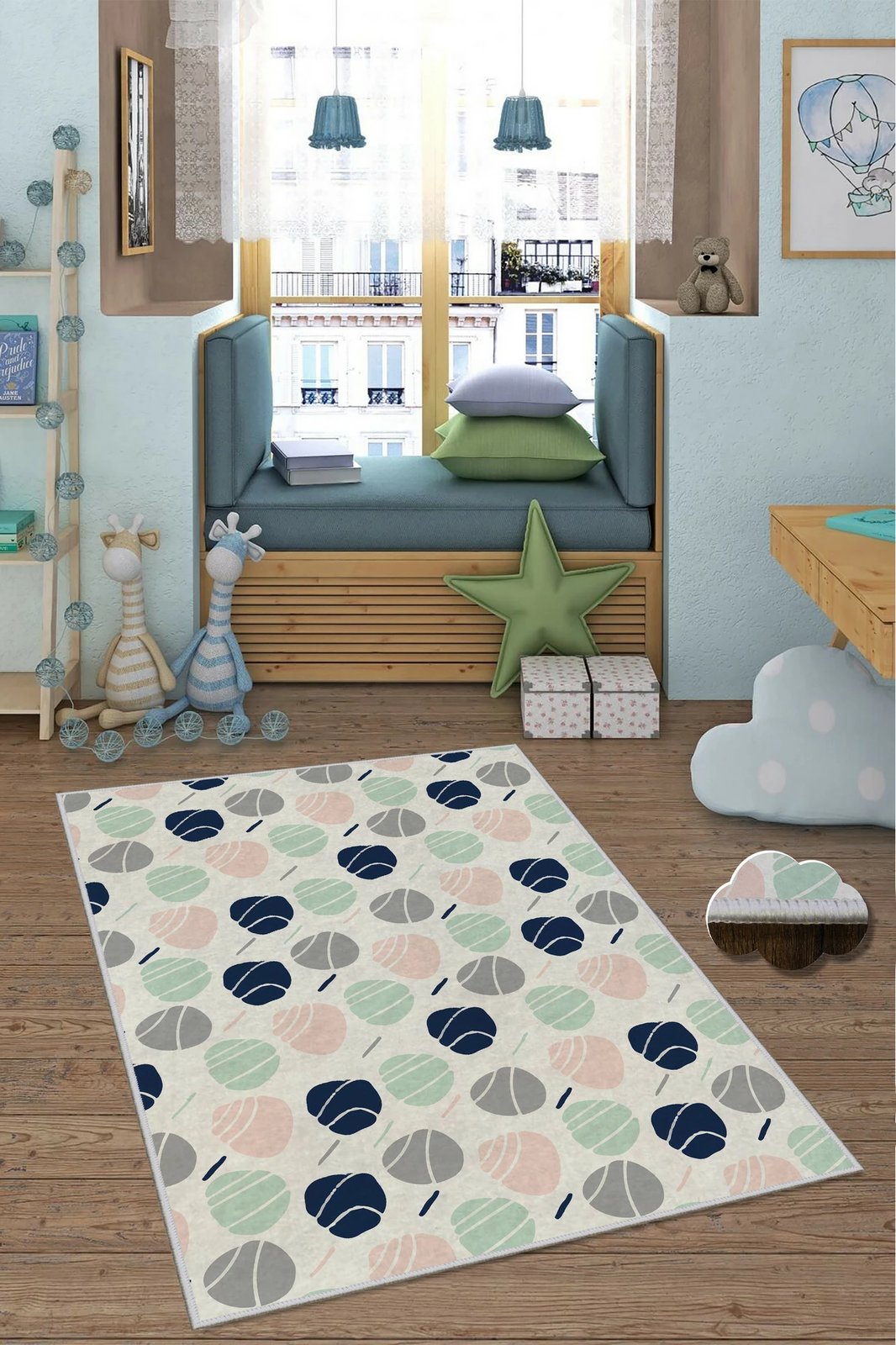 Qilim multingjyrësh, Conceptum Hypnose, WOOKECE123, 50x80cm