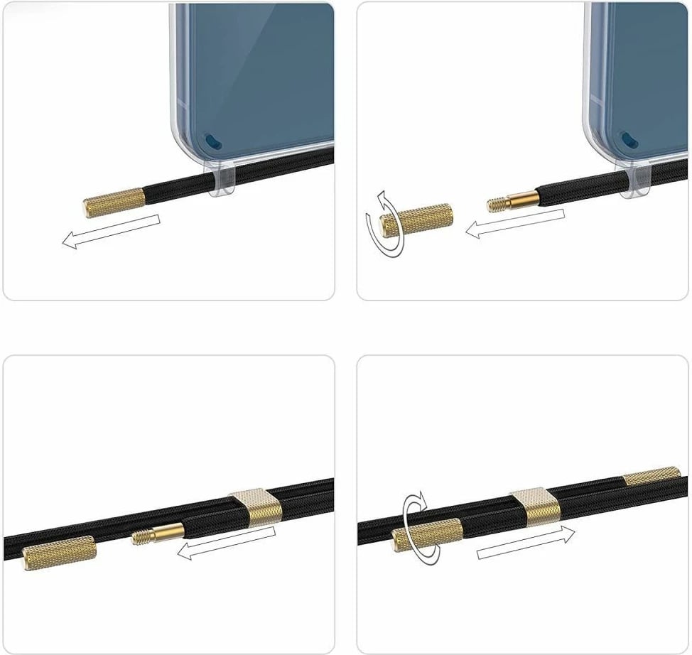 Mbështjellës Tech-Protect FlexAir Chain me MagSafe për iPhone 15 Pro, Zi/Bezhë, set me rrip