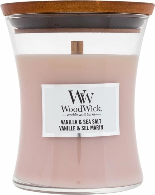 Qiri aromatik WoodWick Vanilla & Sea Salt, 275g