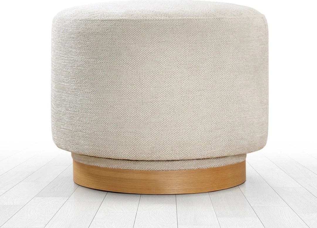 Puf Atelier del Sofa, rrotullues, krem