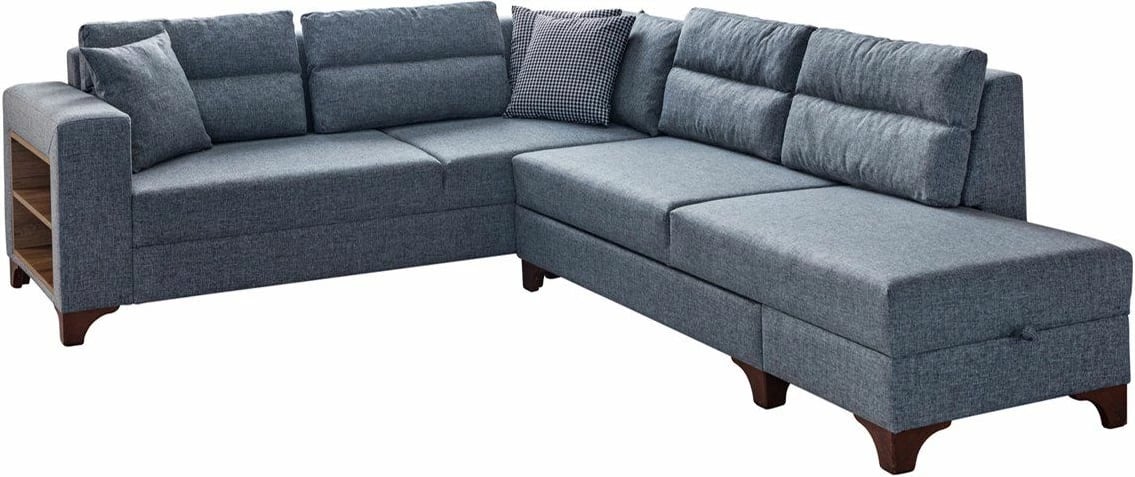 Kënd-sofë krevate Atelier del Sofa, Tloft majtas, ngjyrë gri