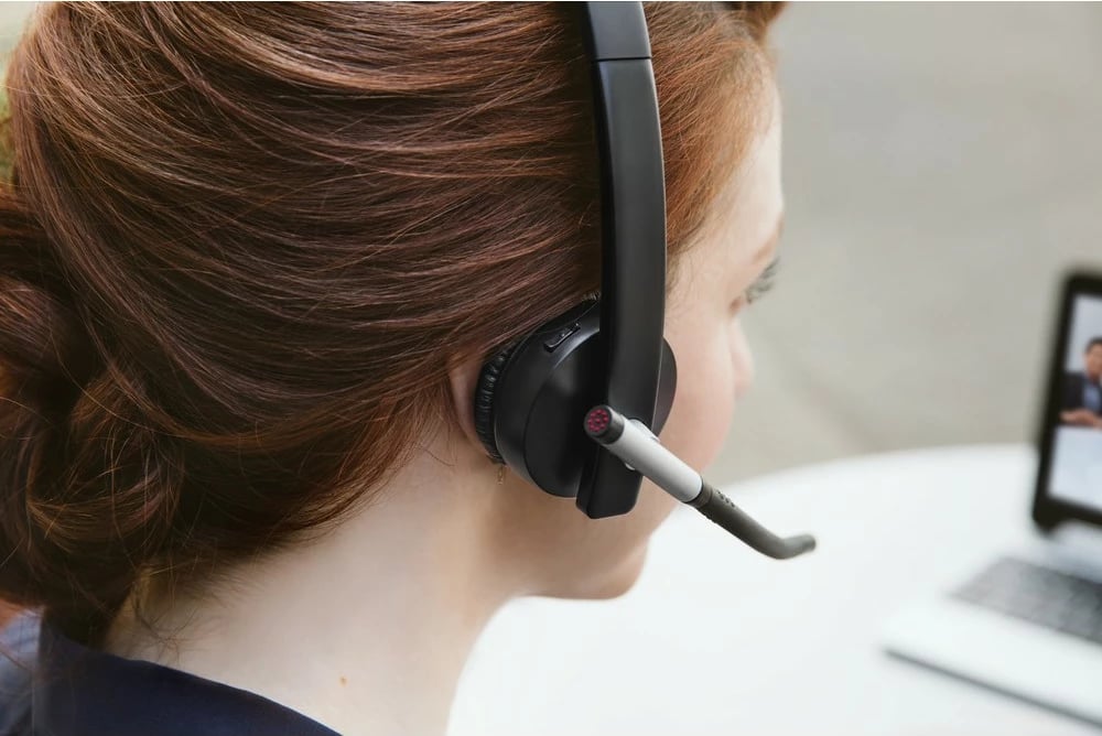 Kufje pa tela Logitech Mono H820e, Wireless, Office/Call center, 150 - 7000 Hz, 88 g, Headset, Black