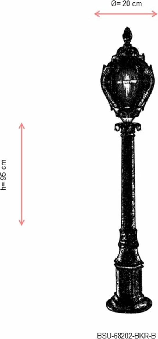Llambë dyshemeje për jashtë Opviq, ngjyrë kafe, BSU-68202-BKR-B