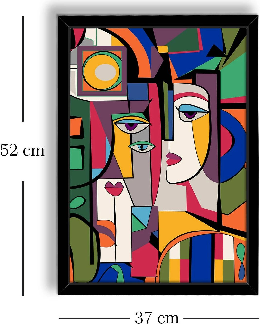 Pikturë dekorative me kornizë, MDF, shumëngjyrëshe, 38x53cm, Wallity 3752softsct-006