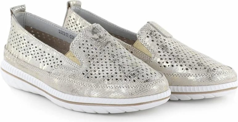 Këpucë lëkure për femra Jezzi 5364, të arta