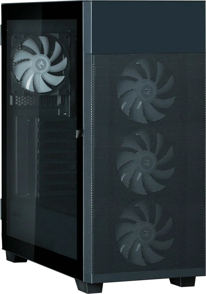 Kasë Zalman S5 NEO Black, ATX Mid Tower, 4 ventilatorë RGB, xham i temperuar, e zezë