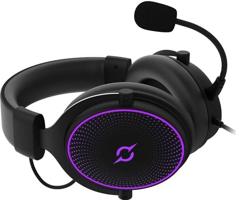 Kufje gaming AQIRYS Carina, 7.1, me mikrofon të ndashëm, ARGB, USB, e zezë