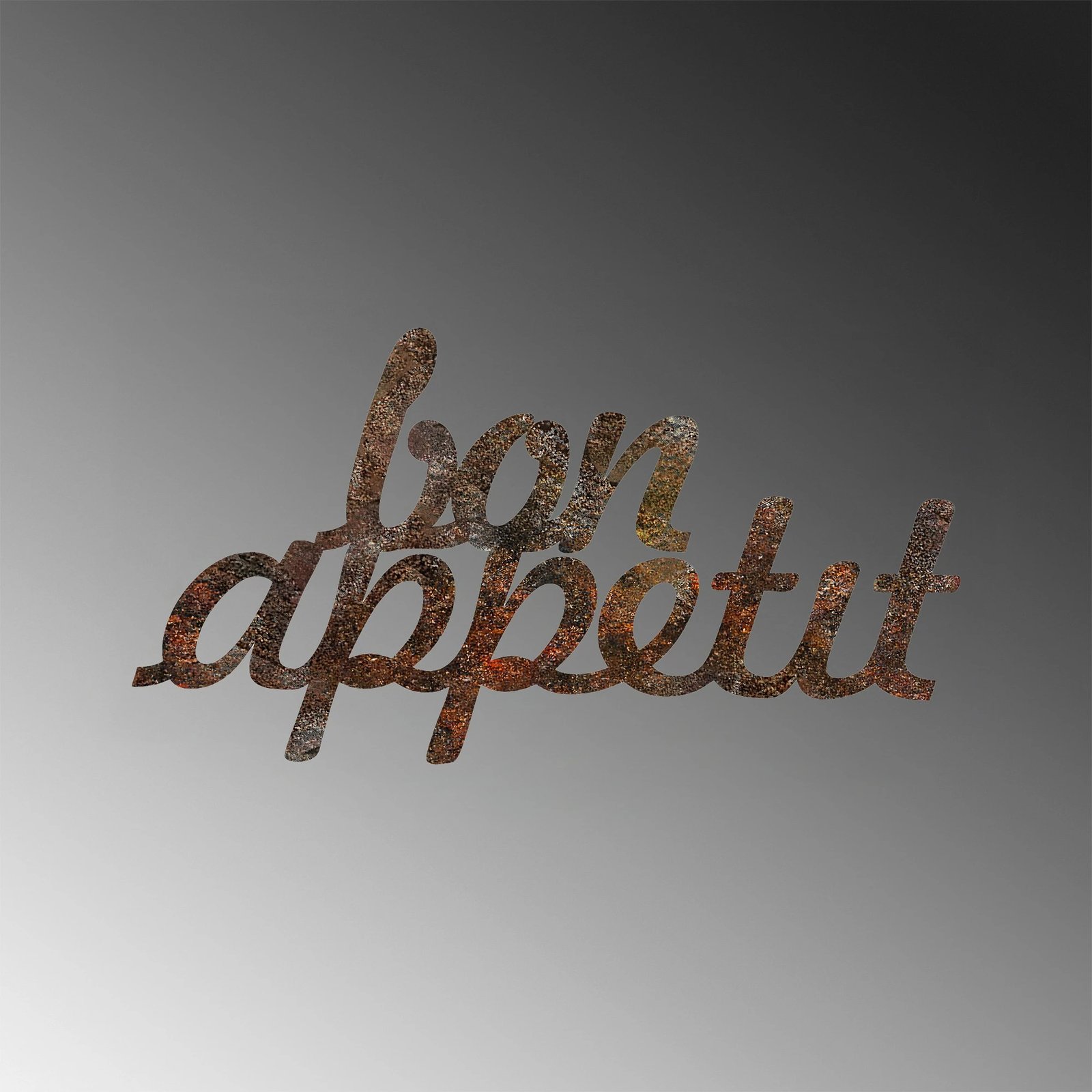 Aksesor dekorativ metalik për mur, Wallity, ngjyrë antike, Bon Appetit