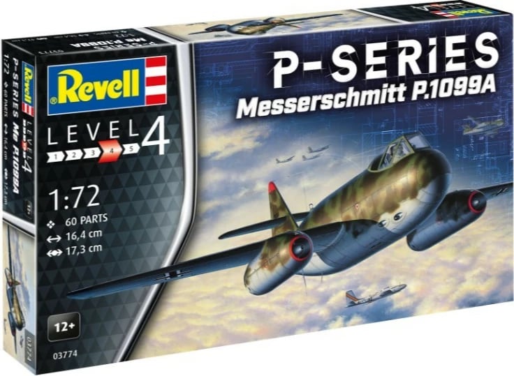 Model aeroplani plastik Revell Messerschmitt P.1099A 1:72, 60 pjesë