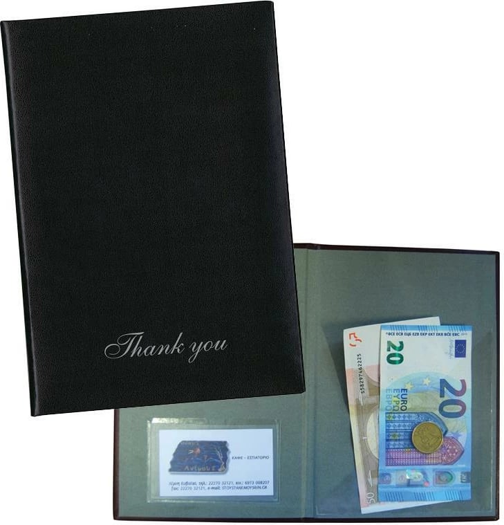 Mbajtës faturash NEXT 14.5x21cm, lëkurë sintetike, Zi