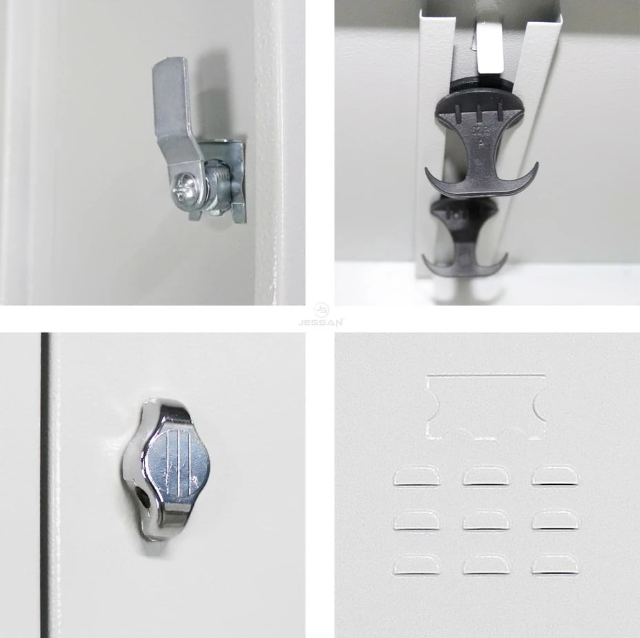 Dollap për ruajtje, ngjyrë gri dhe e kuqe, Skye Decor, Js1011Kı