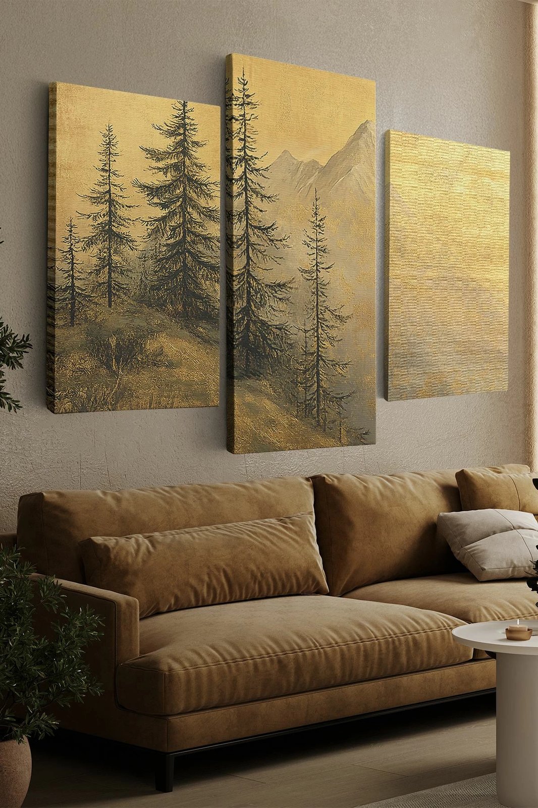 Set pikturash dekorative në kanavacë, 3 copë, Wallity, Ersycnvs3Asm1