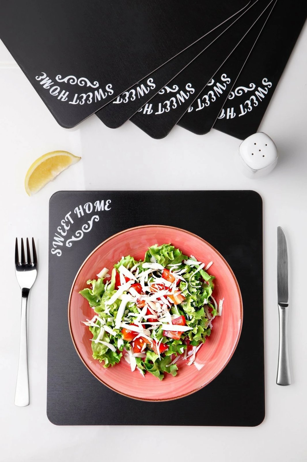 Set nënshtruesish tavoline prej druri, 6 copë, Hermia, PLT0193