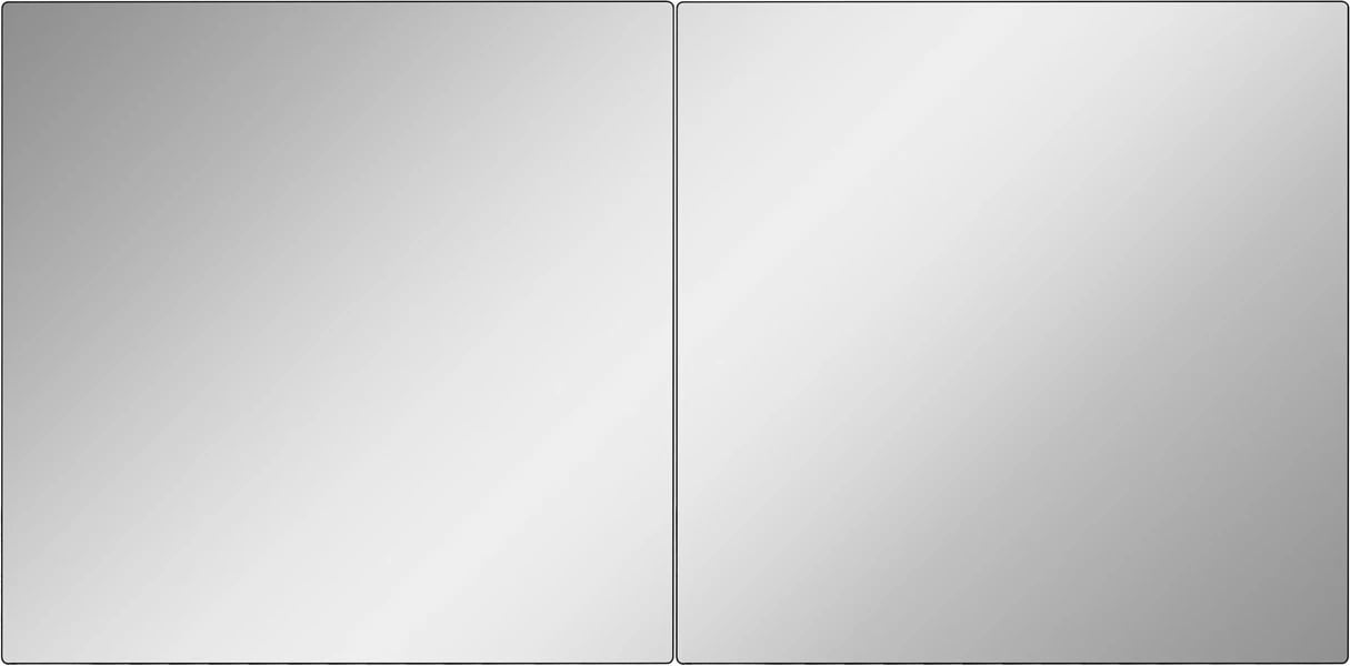 Pasqyrë drejtkëndore Skye Decor, argjend, 30x60cm, 2 copa