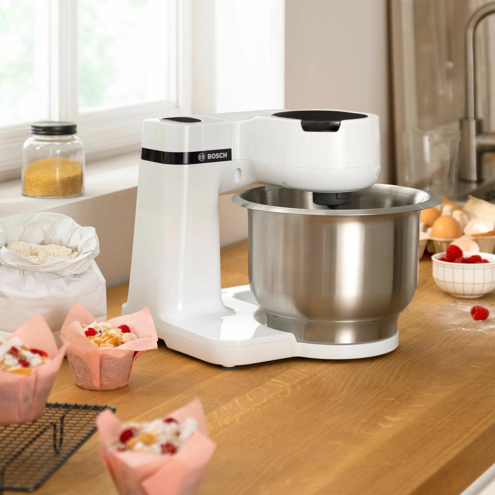 Mikser Bosch Serie 2 MUMS2EW00, 3.8 L, i bardhë