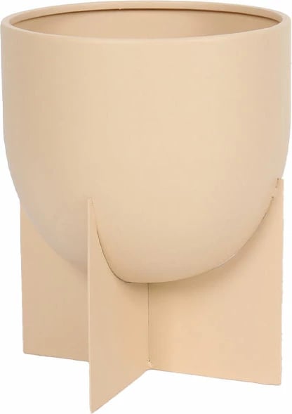 Vazo FINA, metal, bezhë, 20x20x25.5cm