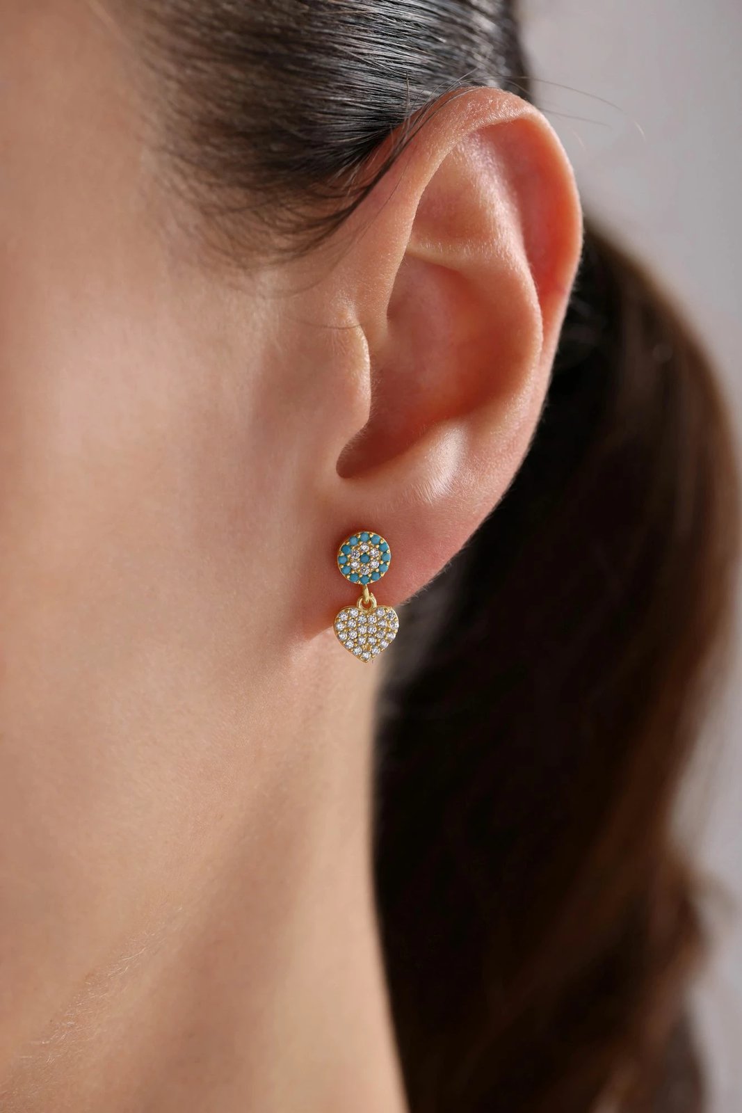 Vathë argjendi Jumeon, ngjyrë ari dhe turquoise, NRZ999977