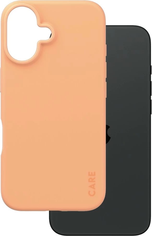 Mbështjellës PanzerGlass CARE Case Fashion Peachy për iPhone 16, silikon, rozë