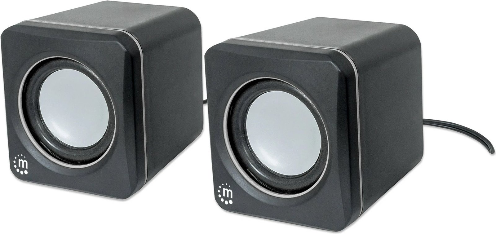 Boksa Manhattan 2600 Series, stereo, USB, 2x3W, për PC/Laptop, zi/gri