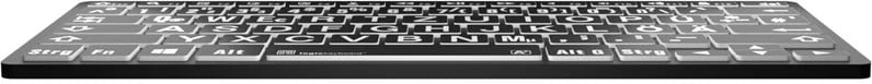Tastierë LogicKeyboard XL-Print, DE, shkronja të bardha të mëdha, e zezë