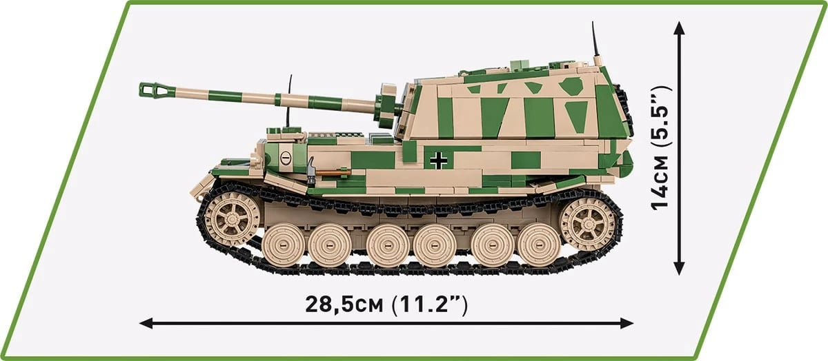 Set blloqesh Cobi Klocki Sd.Kfz. 184 Ferdinand, 1268 pjesë, Historical Collection, Kamuflazh