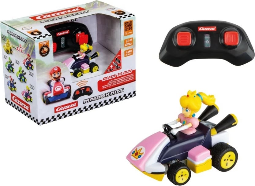 Makine RC Carrera Mario Kart Peach Mini, 2.4GHz, shumëngjyrëshe